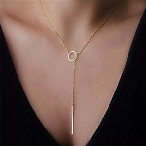 Chic Y shaped fashion necklace in lariat style